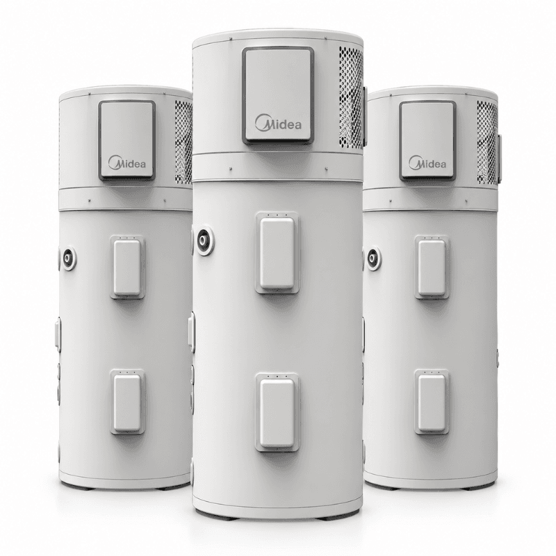 Midea heat pump hot water systems serviced and repaired across the Sunshine Coast & Brisbane